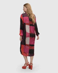 Sunset Strip Shirt Dress, Magenta