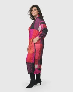 Sunset Strip Shirt Dress, Magenta