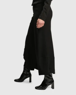 Superb Waffle Weave Punto Pants, Black