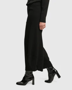 Superb Waffle Weave Punto Pants, Black