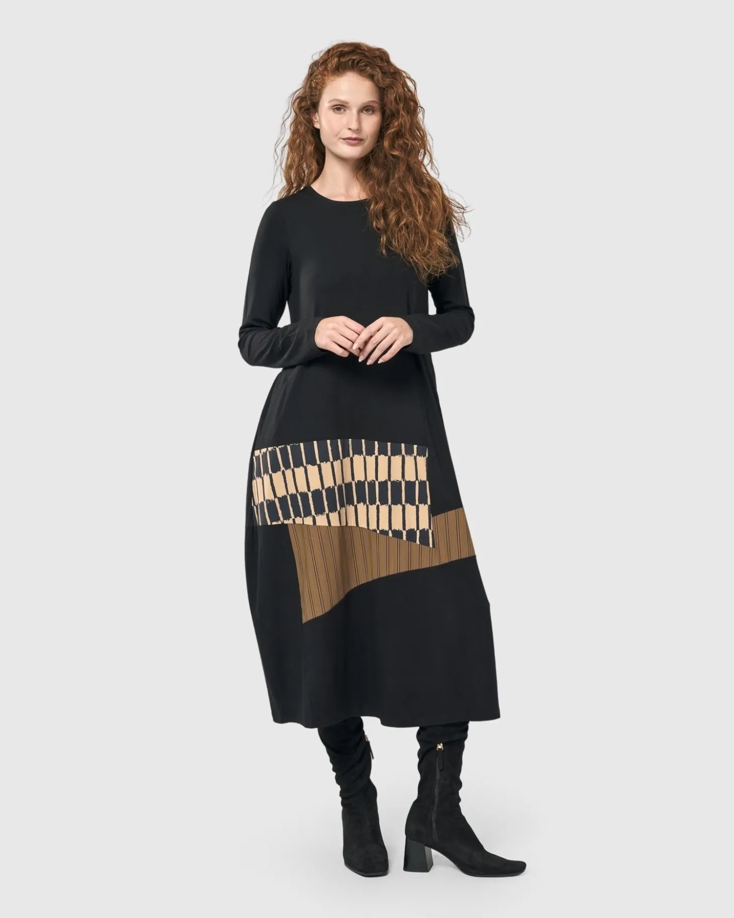 Sycamore Cocoon Dress, Coffee