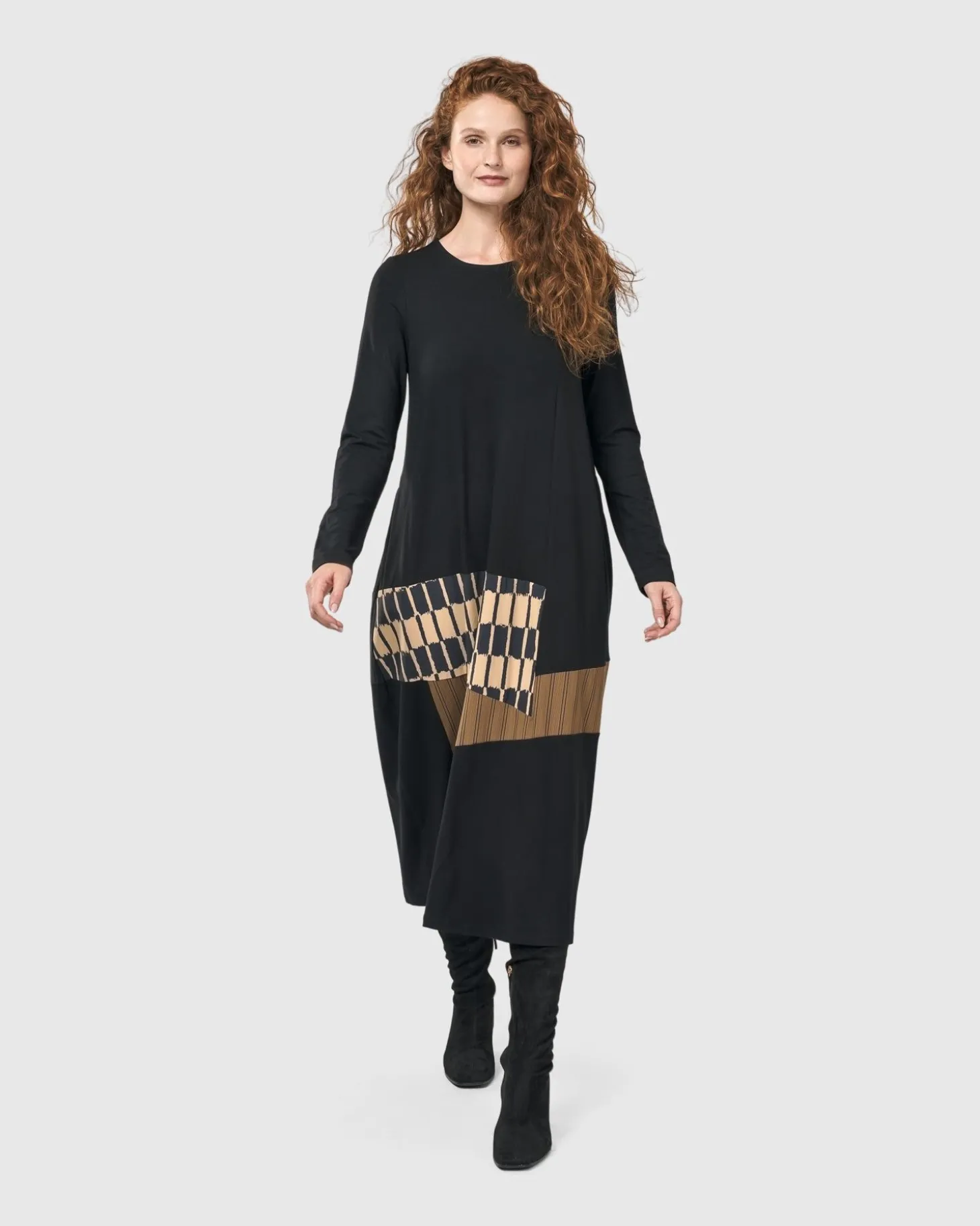 Sycamore Cocoon Dress, Coffee