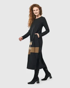 Sycamore Cocoon Dress, Coffee