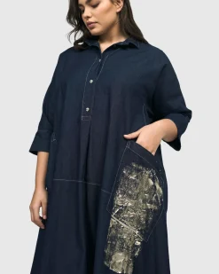 Tacoma Trapeze Dress, Denim