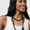Tahiti Bird Bead Necklace, Blue