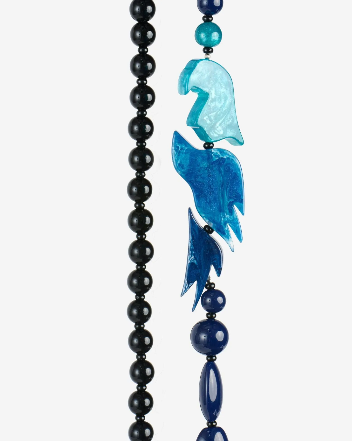 Tahiti Bird Bead Necklace, Blue