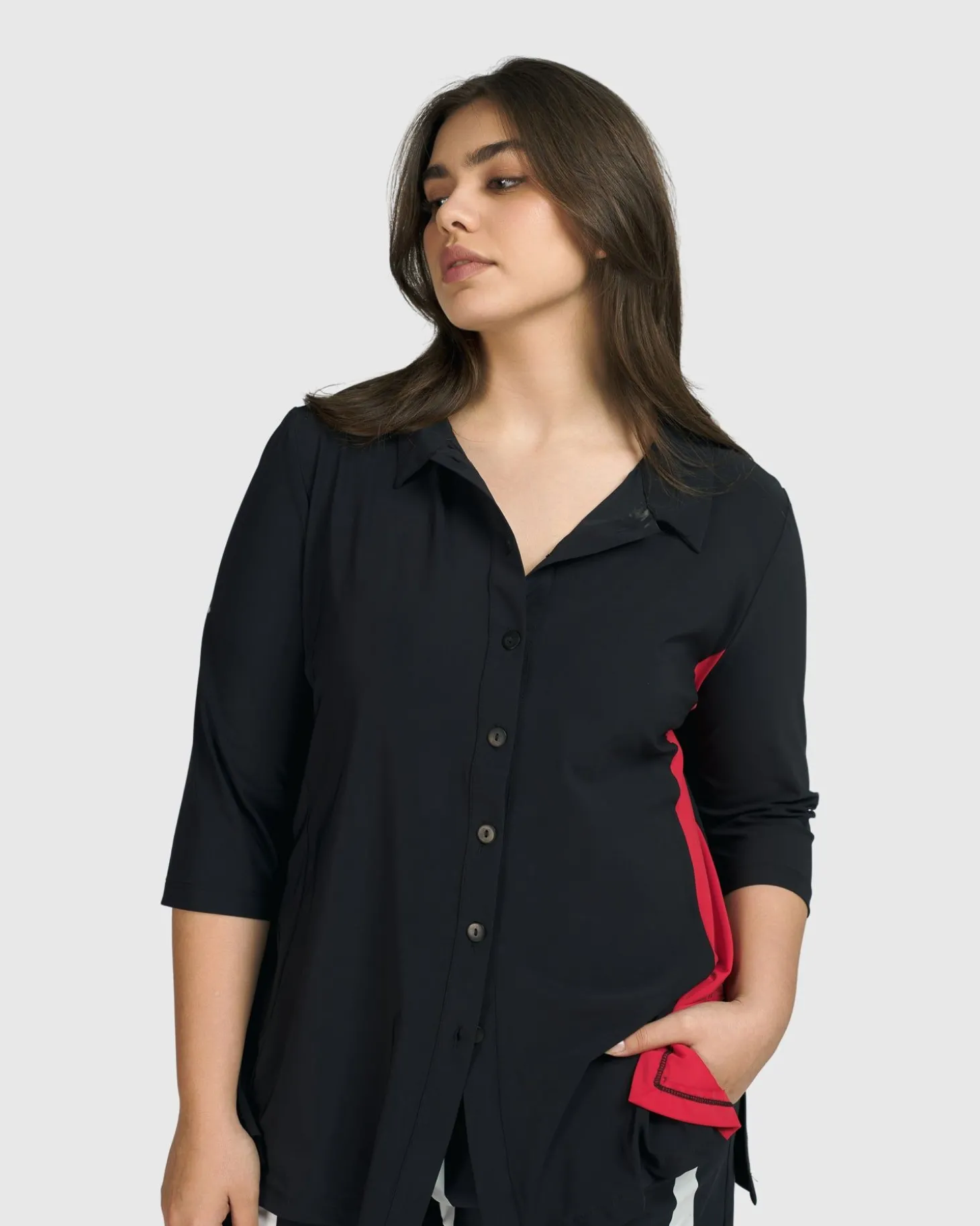 Tekbika Adeline Shirt Jacket, Black