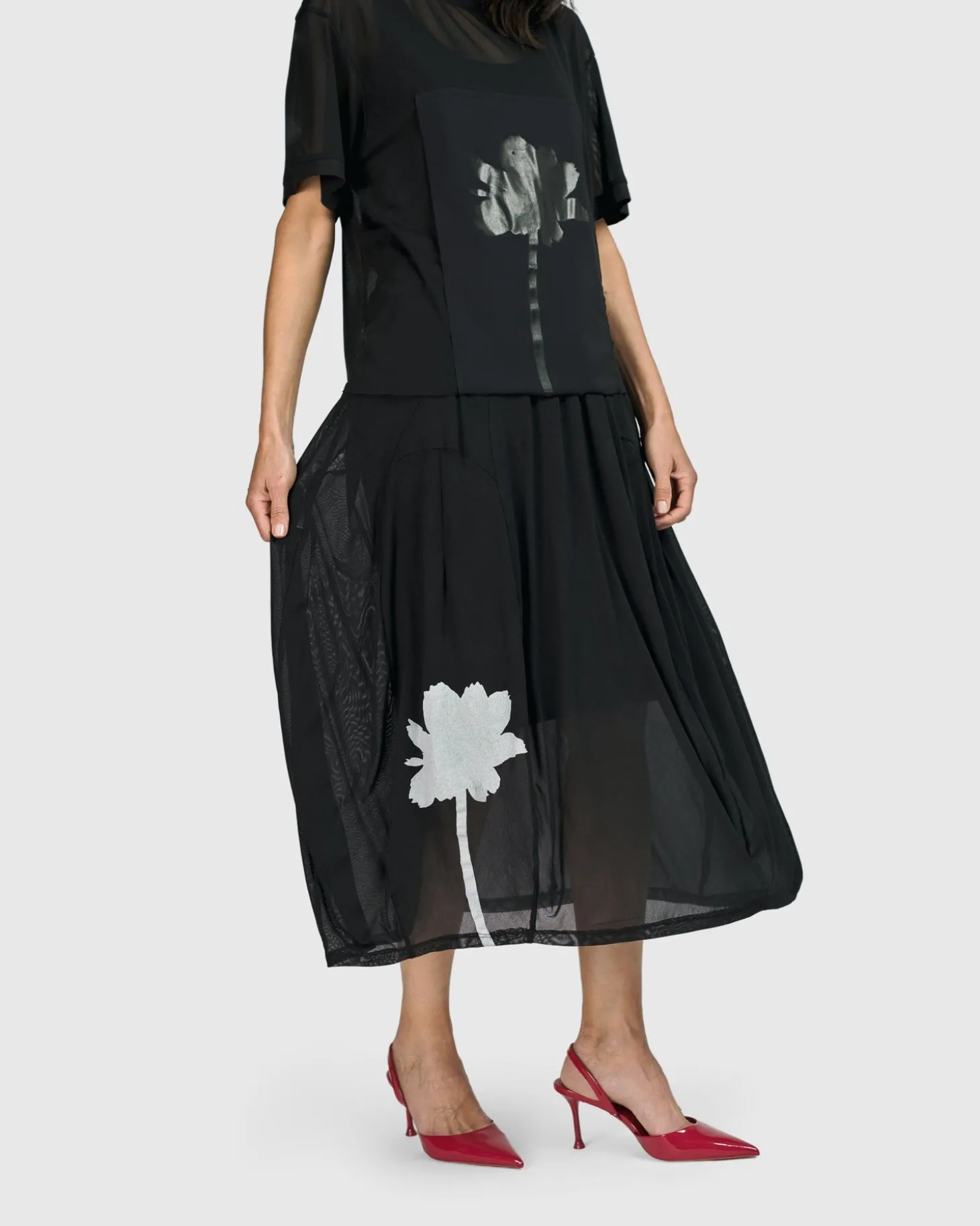 Tekbika Antoinette Flared Cocoon Skirt, Tulle
