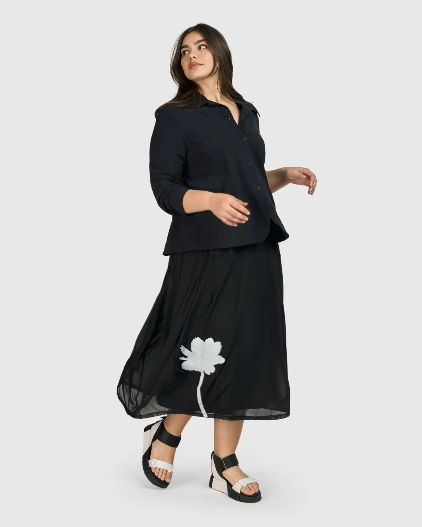 Tekbika Antoinette Flared Cocoon Skirt, Tulle