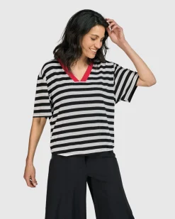 Tekbika Baudelaire Day Tee, Stripes