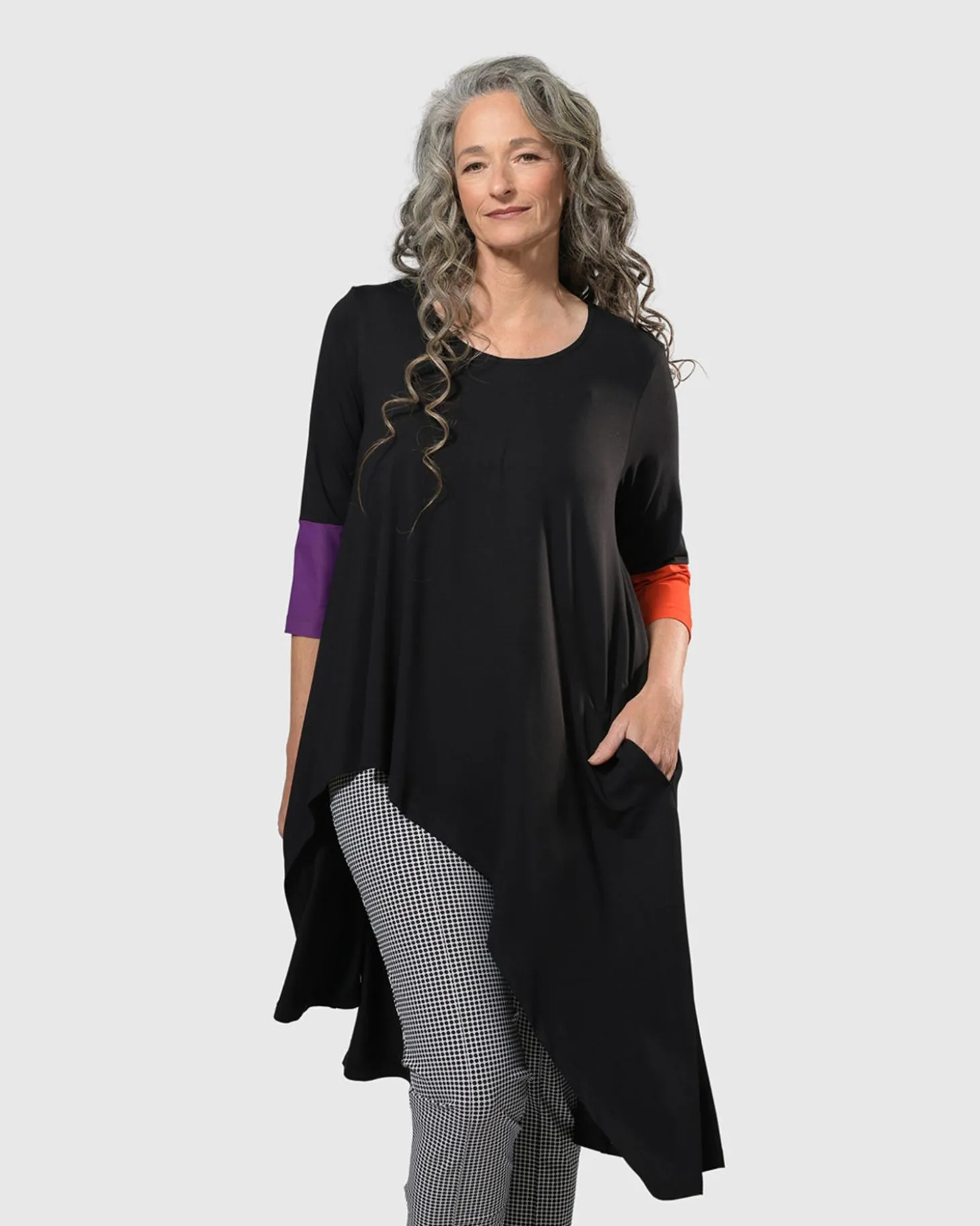 Tekbika Belinda Hi-Lo Tunic Top, Multi