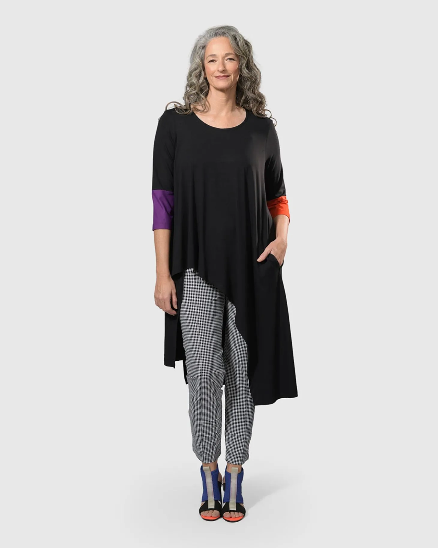 Tekbika Belinda Hi-Lo Tunic Top, Multi