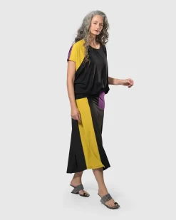 Tekbika Bliss Boxy Top, Multi (Yellow/Purple)