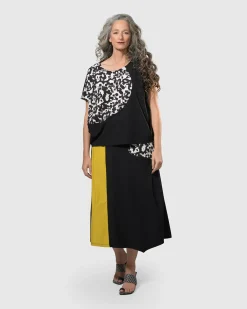 Tekbika Bliss Boxy Top, Yellow/Print