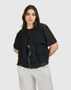 Tekbika Cannes Cargo Vest, Black