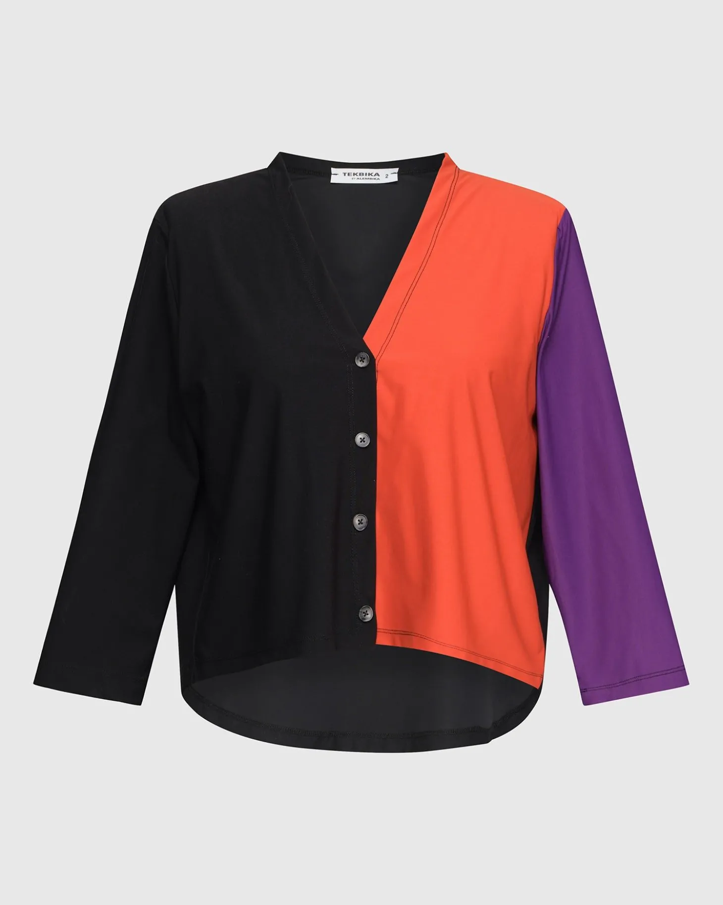 Tekbika Colorblock Crop Cardigan Jacket, Multi