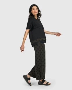 Tekbika Dots Boxy Top, Khaki