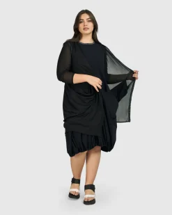 Tekbika Essential Draped Cocoon Jacket, Mesh