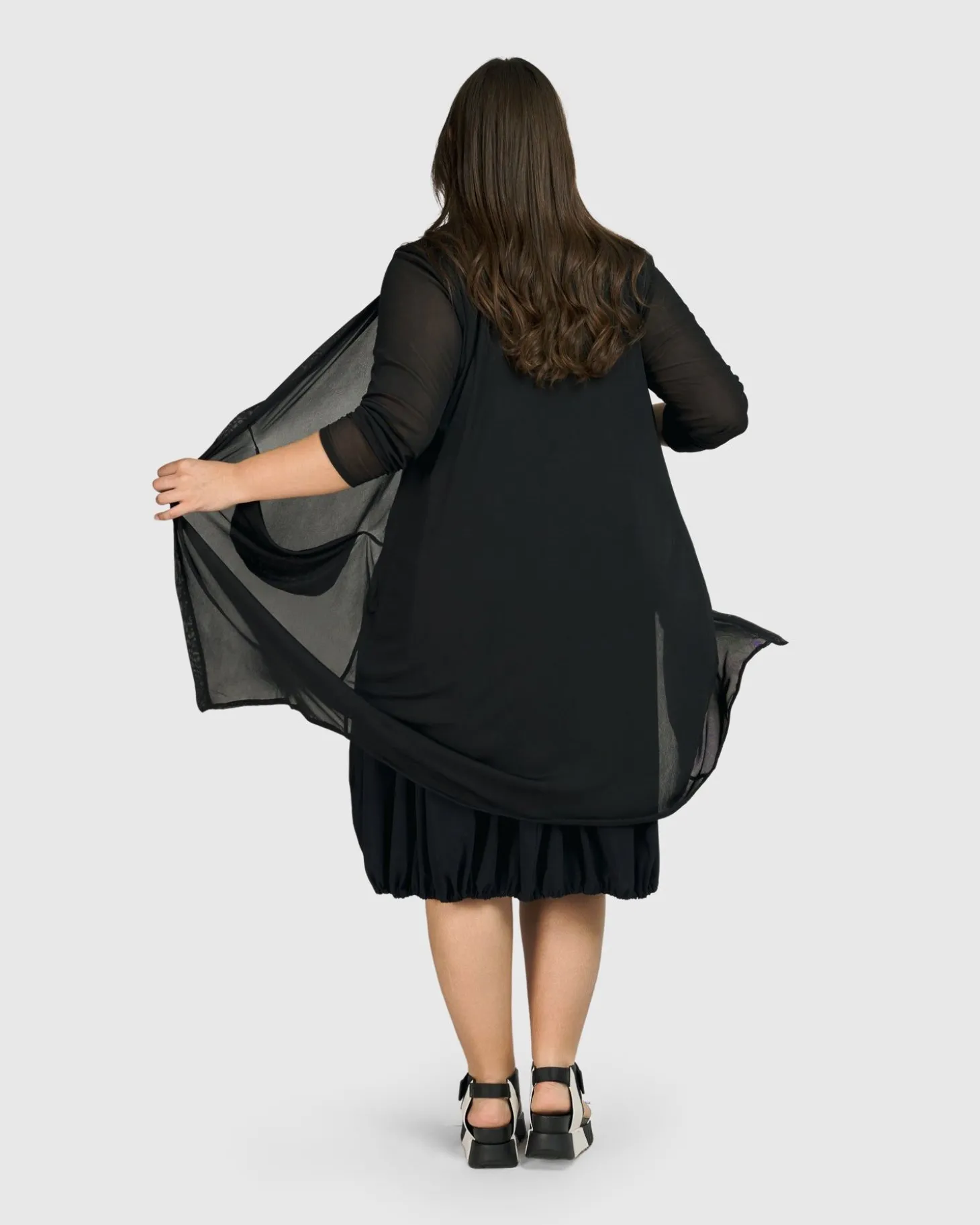 Tekbika Essential Draped Cocoon Jacket, Mesh