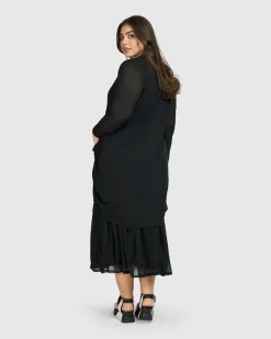 Tekbika Essential Draped Cocoon Jacket, Mesh