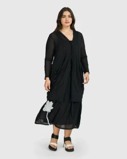 Tekbika Essential Draped Cocoon Jacket, Mesh