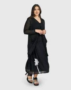 Tekbika Essential Draped Cocoon Jacket, Mesh