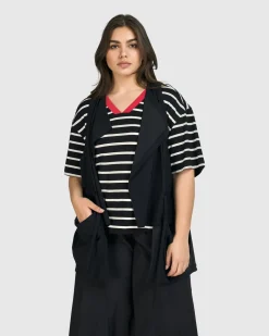 Tekbika Gabrielle Relaxed Vest, Black