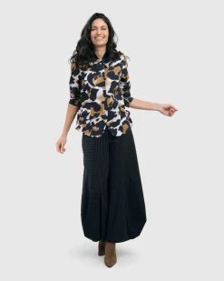 Tekbika Pinstripe Punto Pants, Black