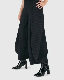 Tekbika Pinstripe Punto Pants, Black