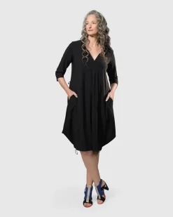 Tekbika Popover Dress, Black