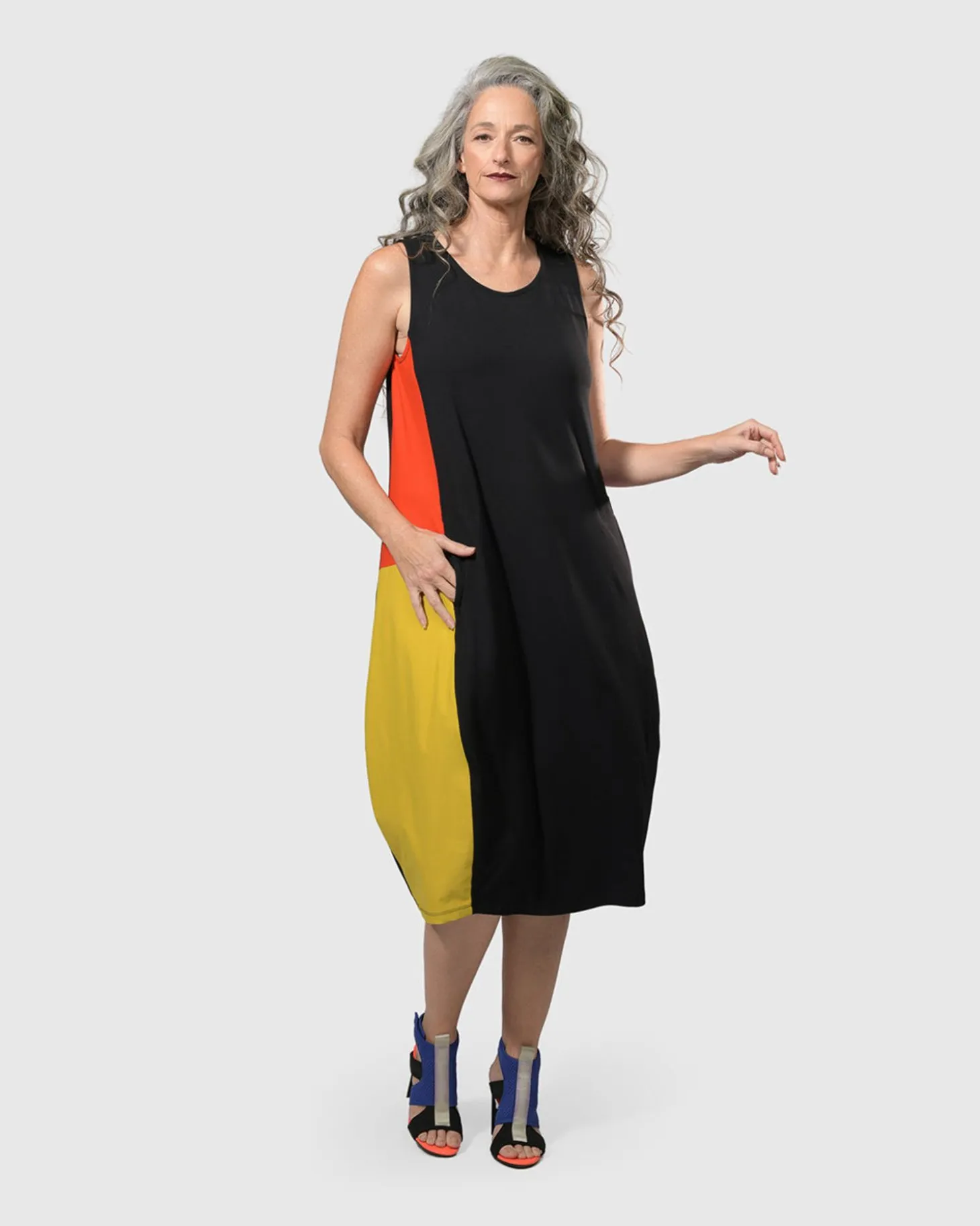 Tekbika Sarah Sleeveless Cocoon Dress, Multi