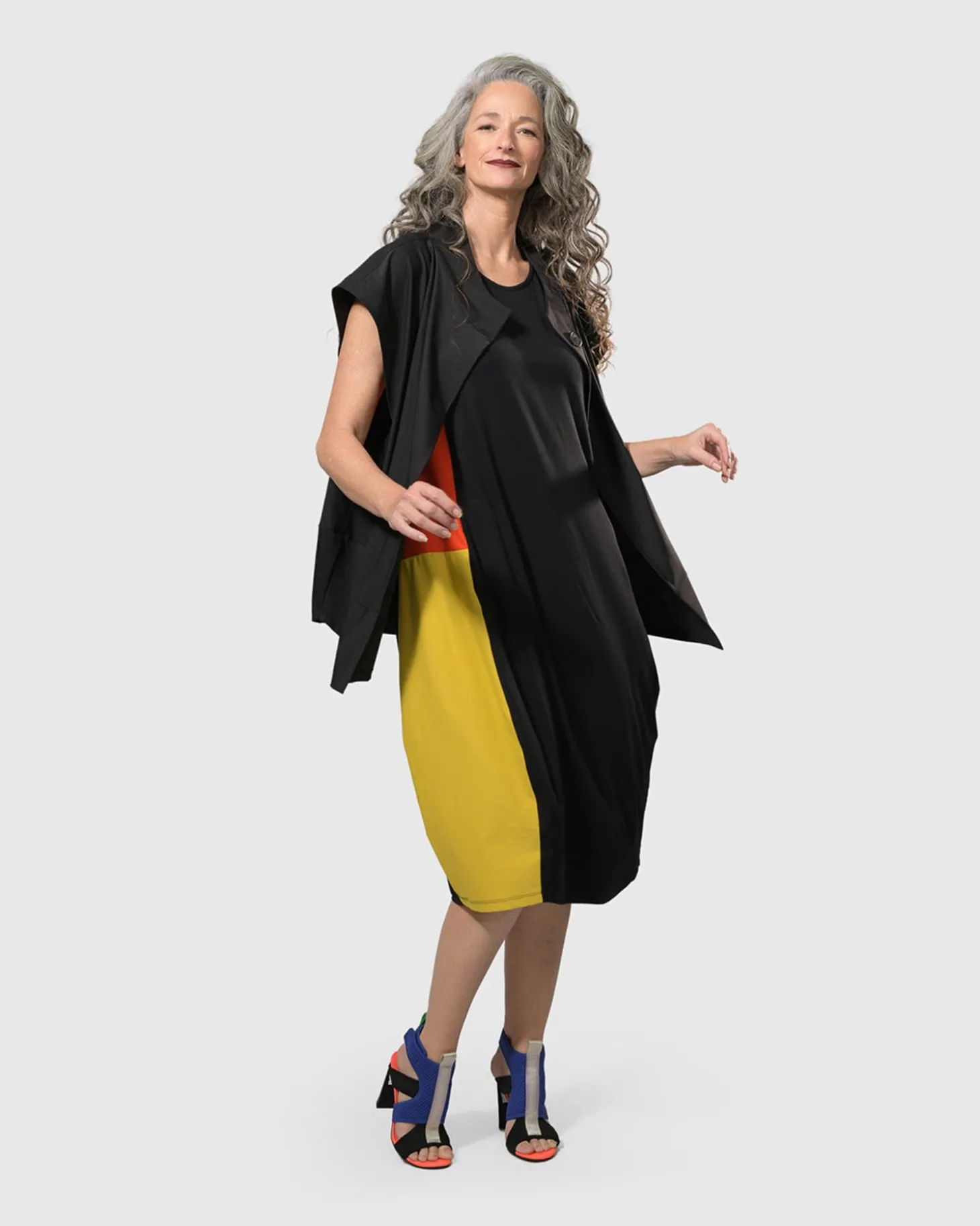 Tekbika Sarah Sleeveless Cocoon Dress, Multi