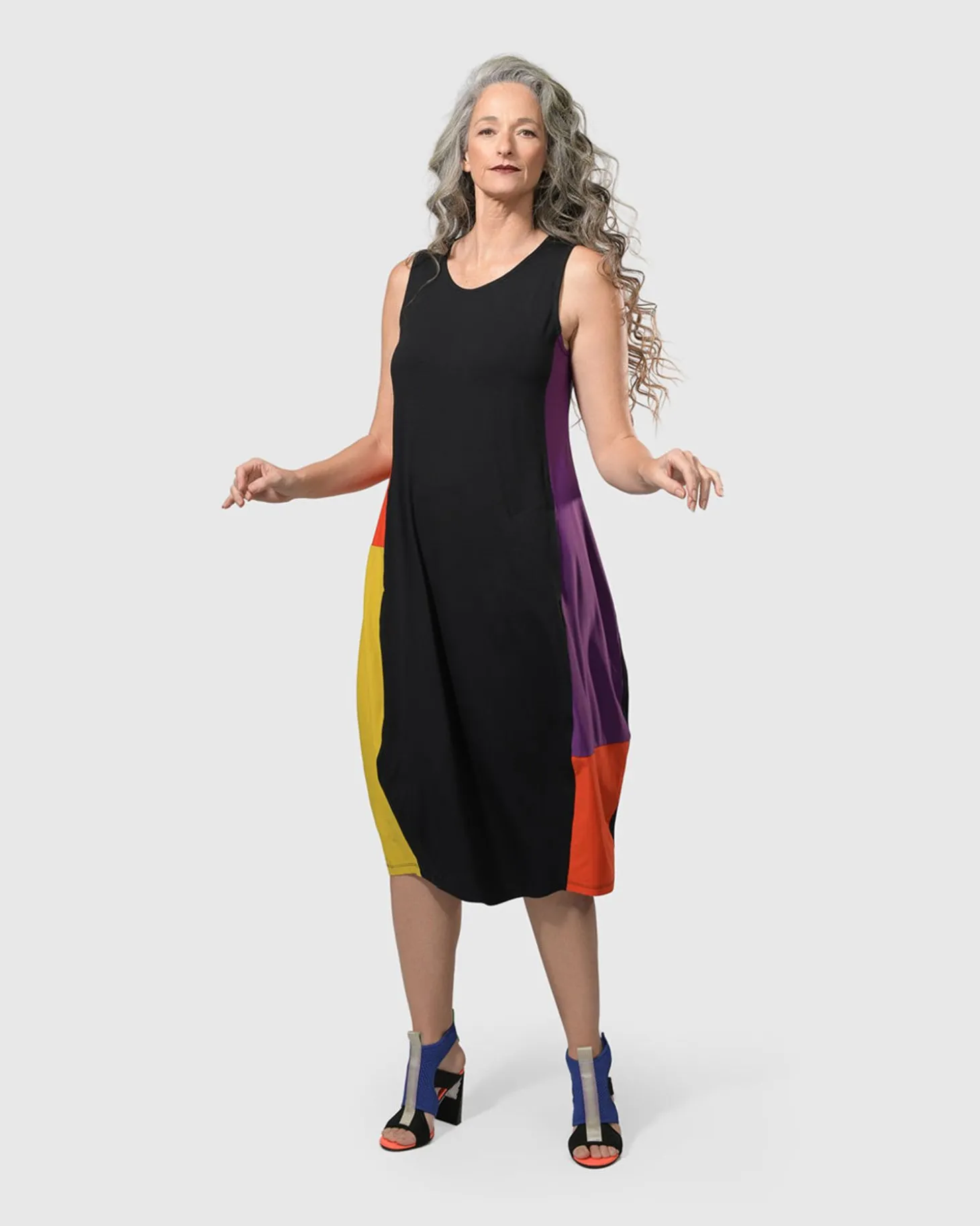 Tekbika Sarah Sleeveless Cocoon Dress, Multi