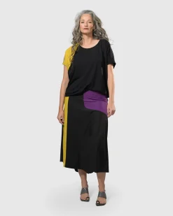 Tekbika Swing Maxi Skirt, Multi/Yellow