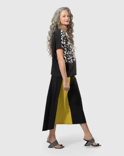 Tekbika Swing Maxi Skirt, Multi/Yellow