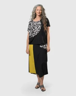 Tekbika Swing Maxi Skirt, Yellow/Print