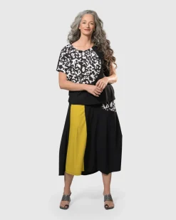 Tekbika Swing Maxi Skirt, Yellow/Print
