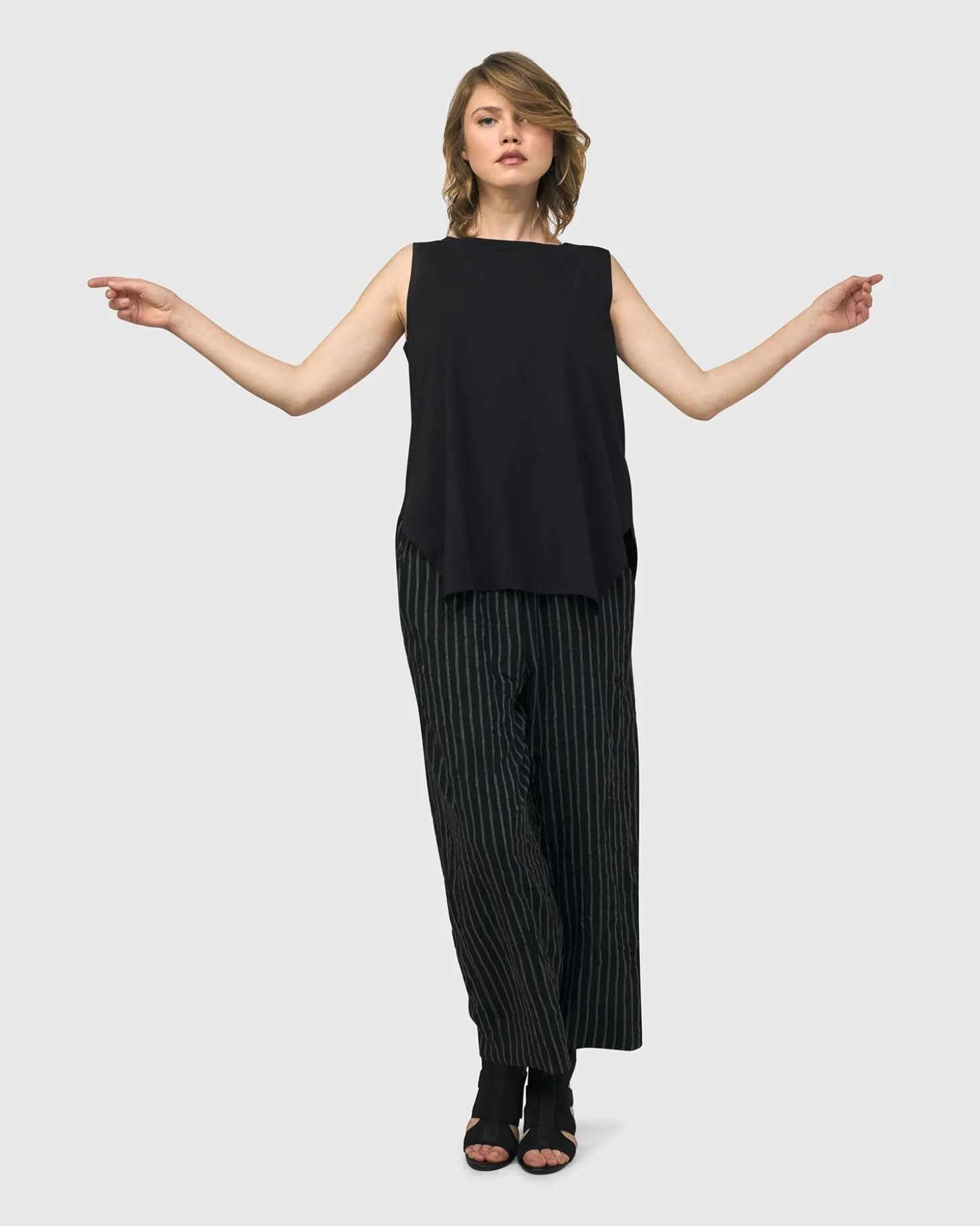 Thera Relaxed Straight Leg Pants, Stripes