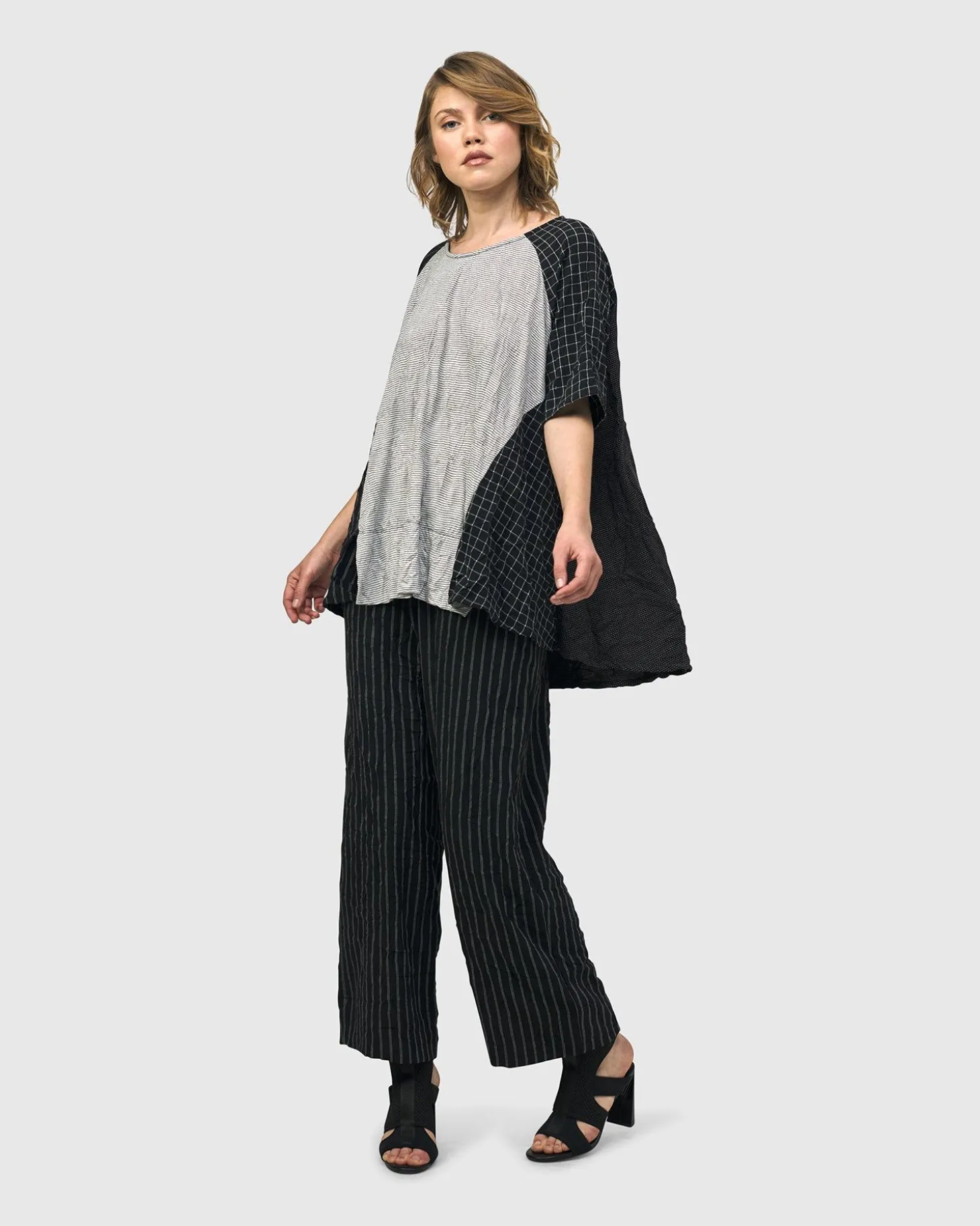 Thera Relaxed Straight Leg Pants, Stripes