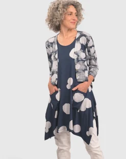 Trapeze Tank Tunic, Navy