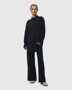 Trinity Button Down Shirt, Black
