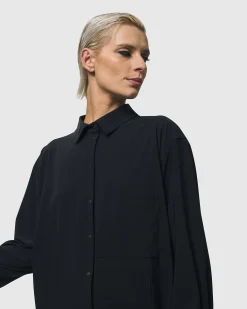 Trinity Button Down Shirt, Black
