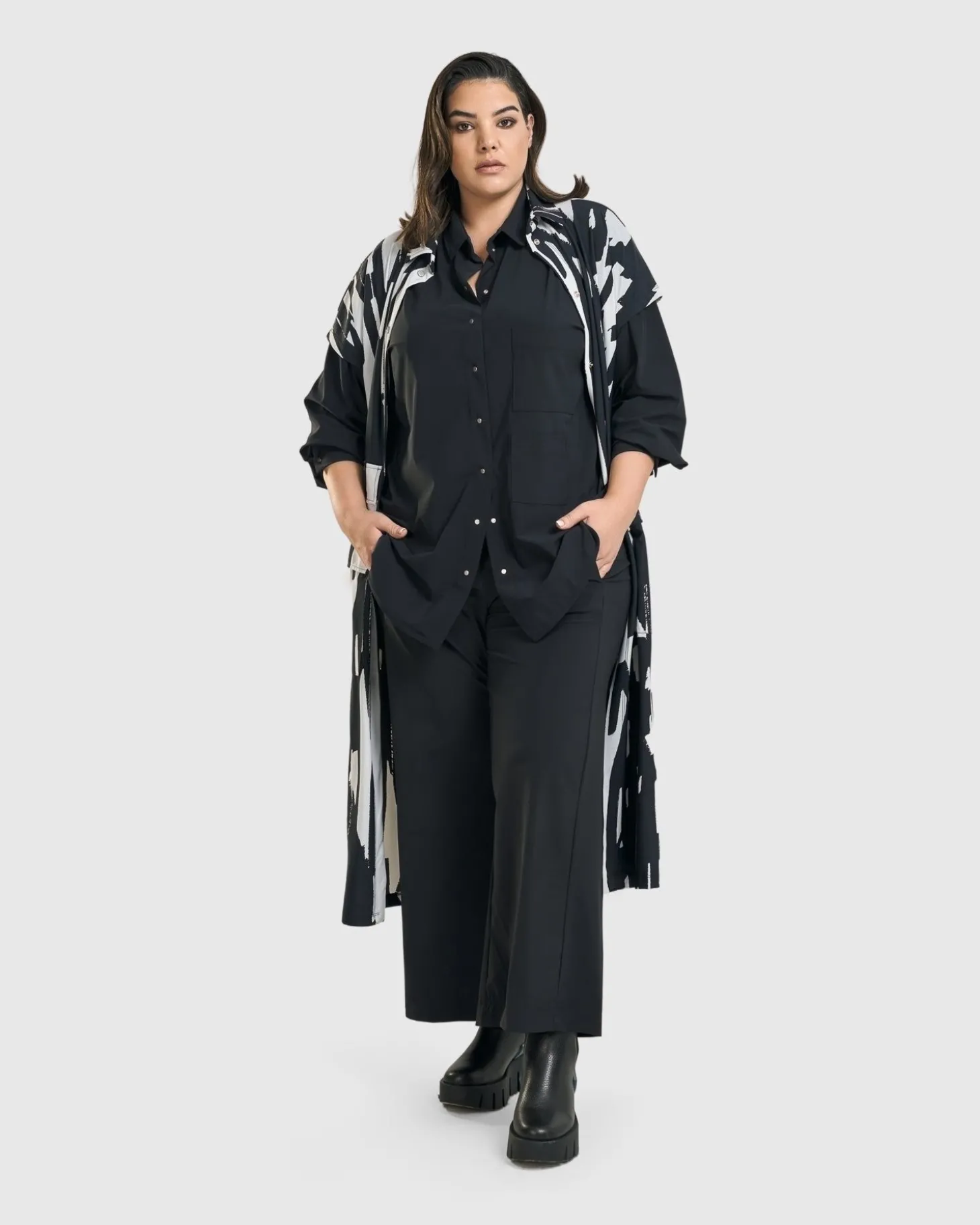 Trinity Straight Leg Pants, Black