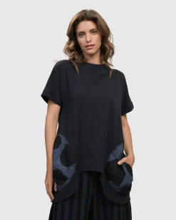 Urban Bells Tunic Top, Navy