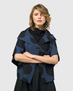 Urban Bossa Cape Jacket, Navy