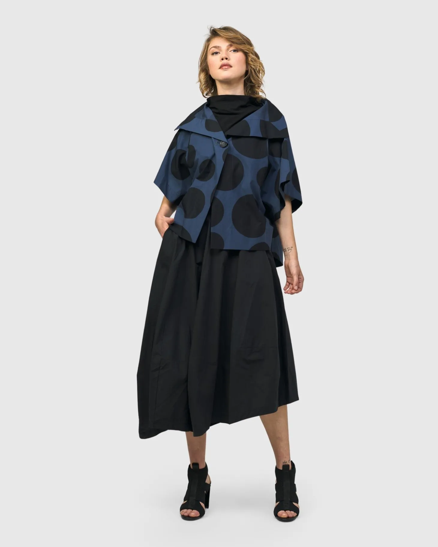 Urban Bossa Cape Jacket, Navy