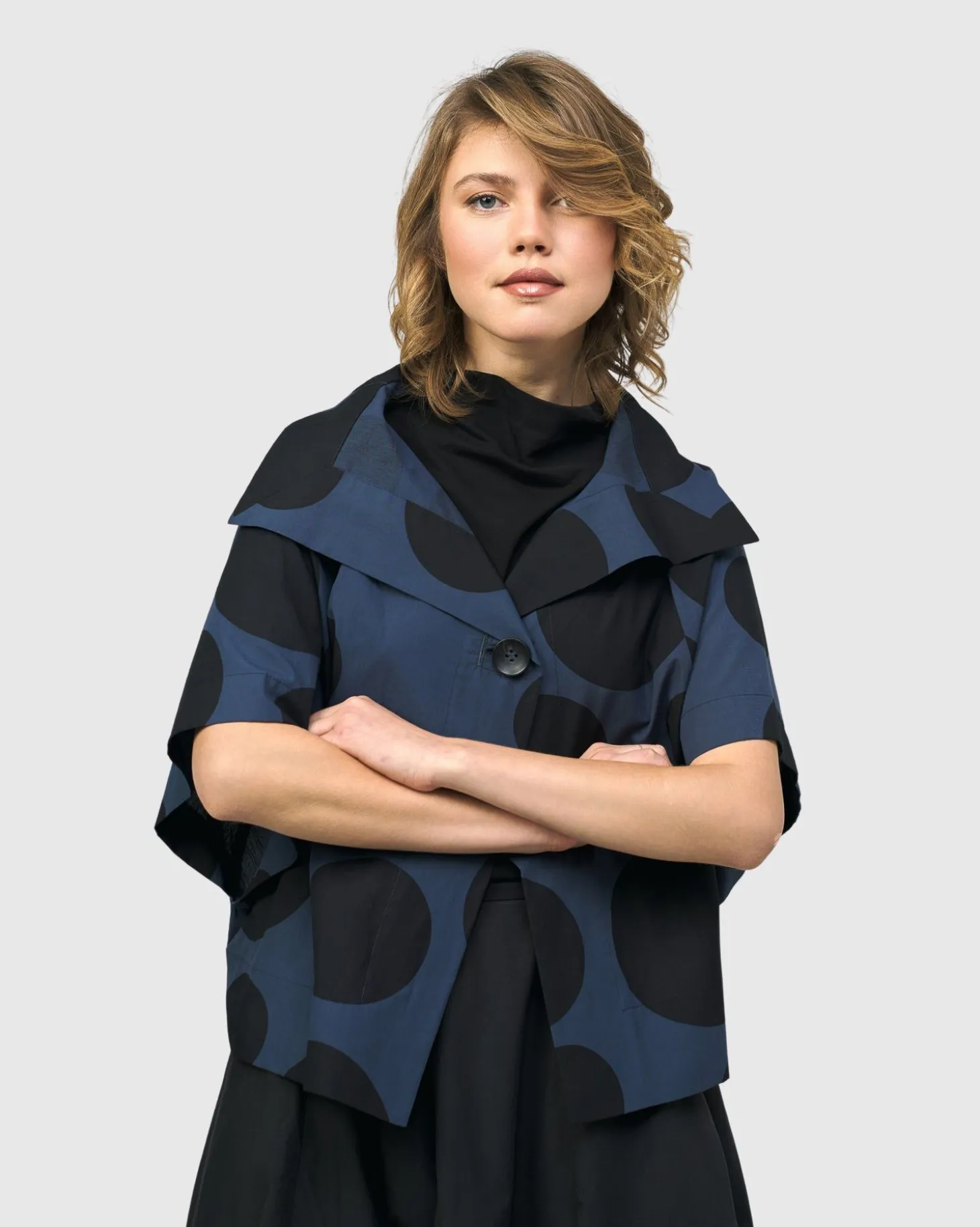 Urban Bossa Cape Jacket, Navy