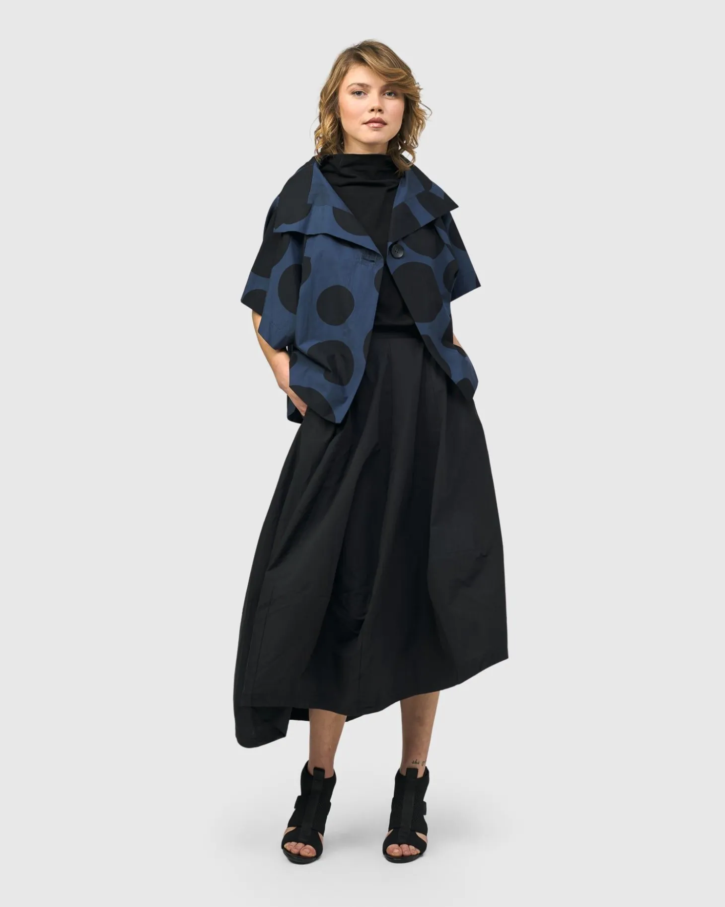 Urban Bossa Cape Jacket, Navy