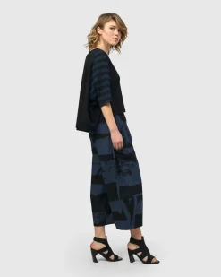 Urban Centro Cropped Tee, Navy
