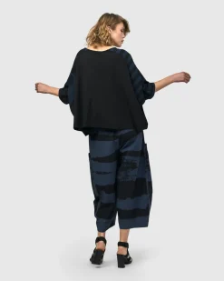 Urban Centro Cropped Tee, Navy